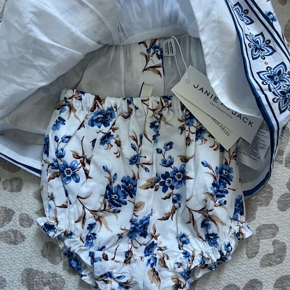 Janie and Jack Floral Border Matching Set NWT - Picture 4 of 6